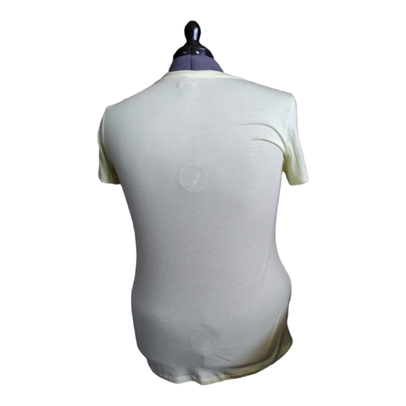 Halogen Pale Yellow Tshirt NWOT - Picture 3 of 3